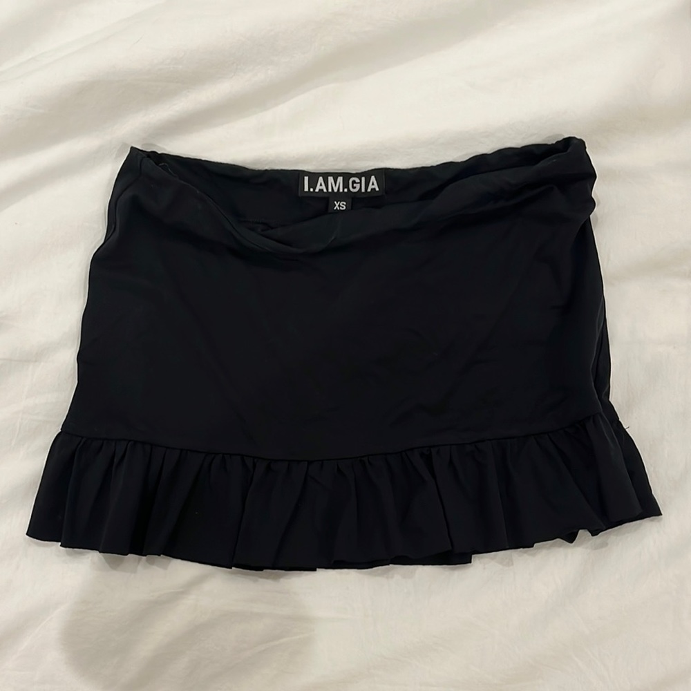 I.AM.GIA black mini ruffle skirt XS